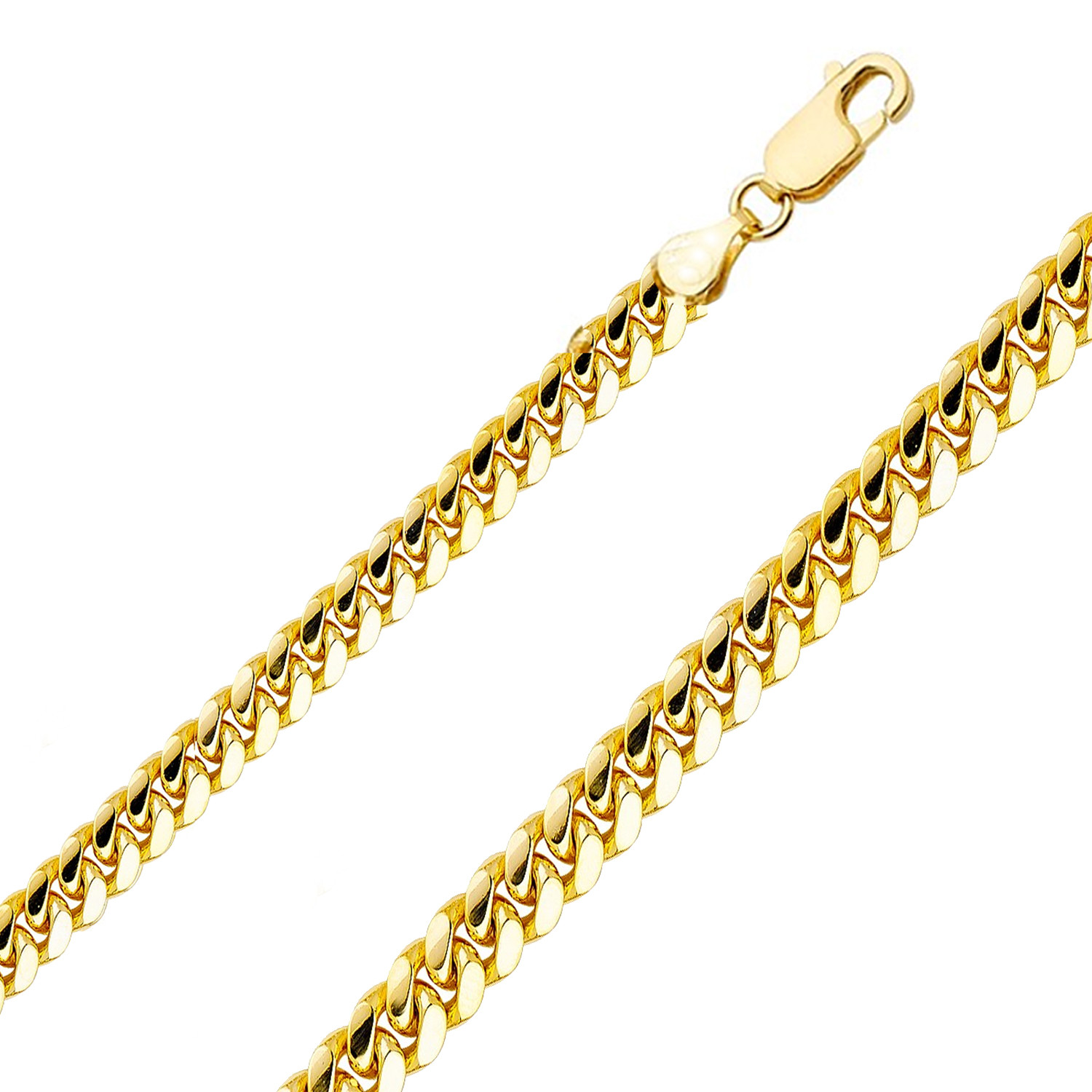14k Yellow Gold 10mm Miami Cuban Chain Necklace 18 Inches